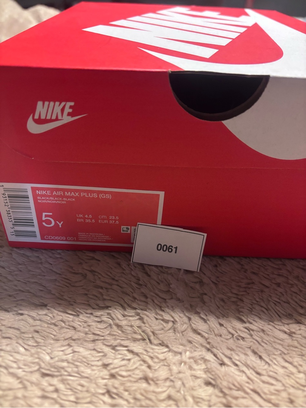 Nike Kids black on black (Air Max Plus GS)